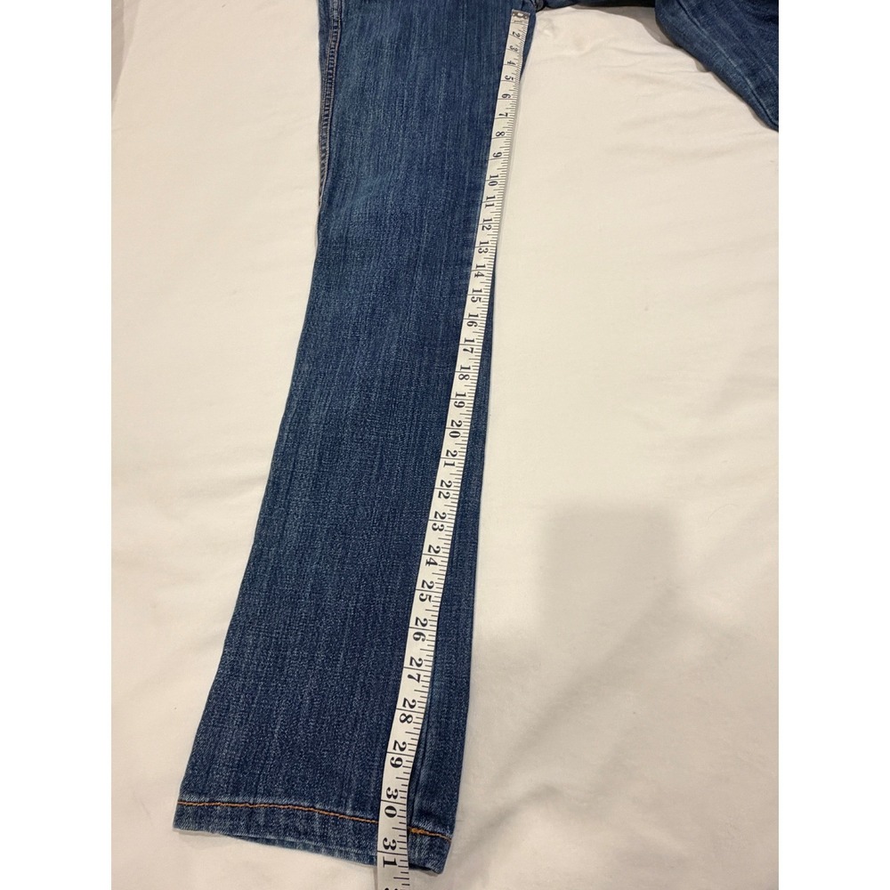 VTG Frankie B. Y2K Low Rise Straight Leg Jeans Blue Denim 6 2000's Hip Hugger - Picture 9 of 11